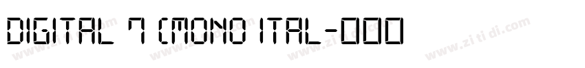 Digital 7 (Mono Ital字体转换